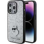Etui Karl Lagerfeld Fixed Glitter Choupette Logo Metal Pin do iPhone 1