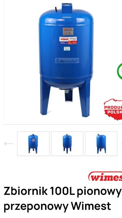 Zbiornik hydroforowy przeponowy  WIMEST 100 L POZIOMY