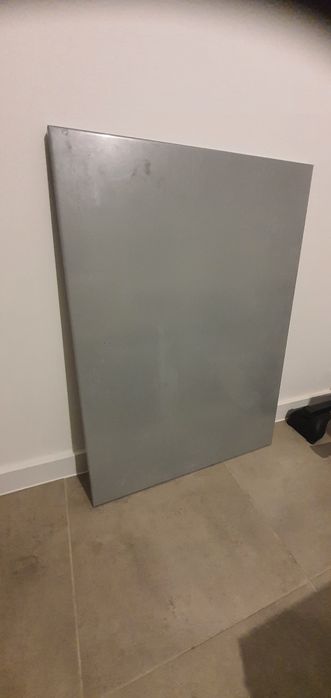 Quadro magnético metálico cinza