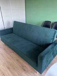 Butelkowa zieleń kanapa sofa rozkładana