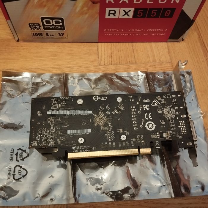 Karta graficzna MSI Radeon RX 550 4GT Low Profile OC 4GB GDDR5