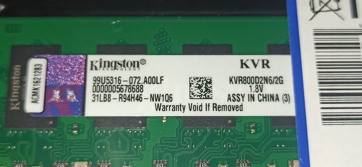 Pamięć RAM Kingston DDR2 4GB (2x2GB) 800MHz CL6