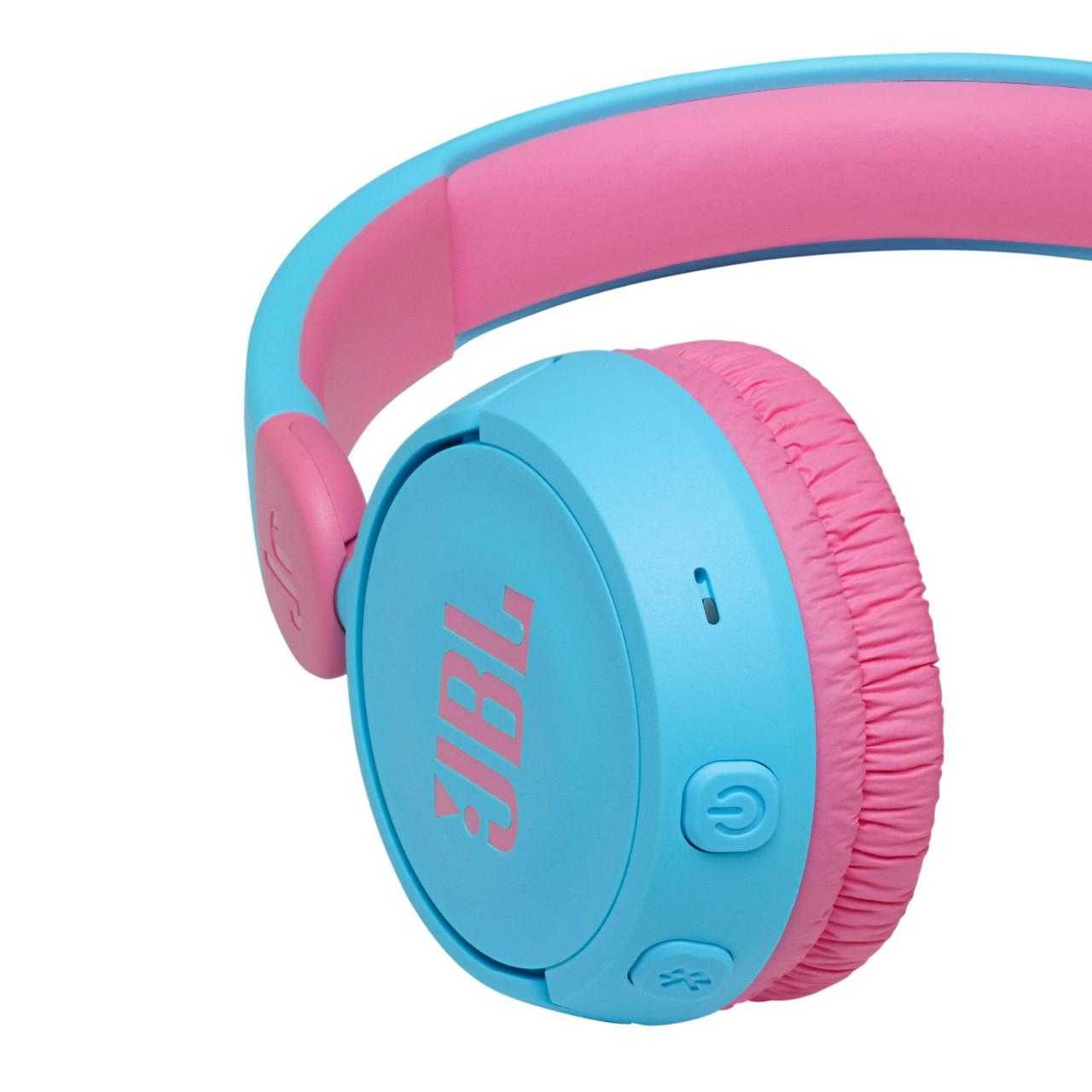 Bezprzewodowe słuchawki nauszne JBL Jr 310 BT Pink Blue NOWE
