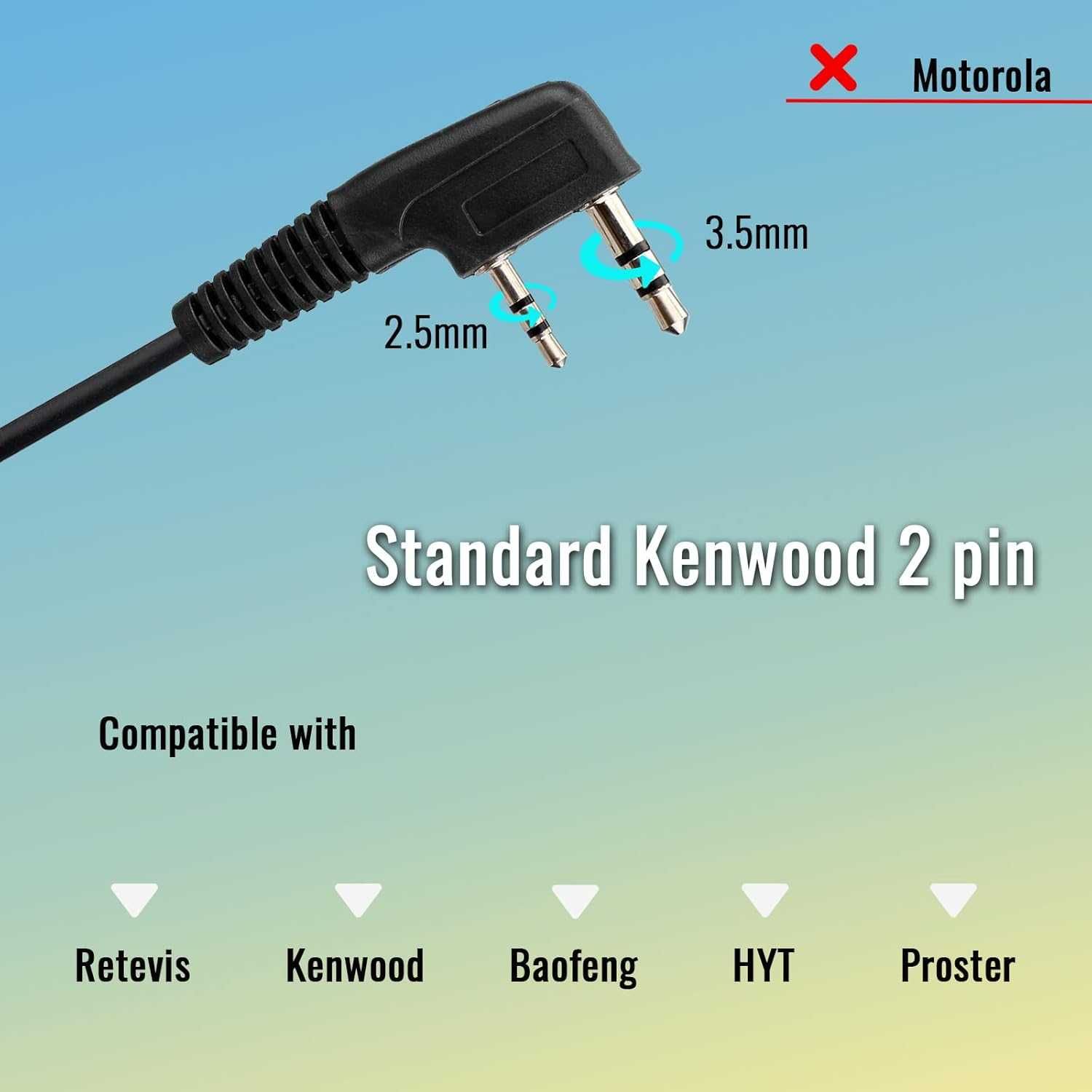 Zestaw słuchawkowy Retevis do walkie talkie SPP744