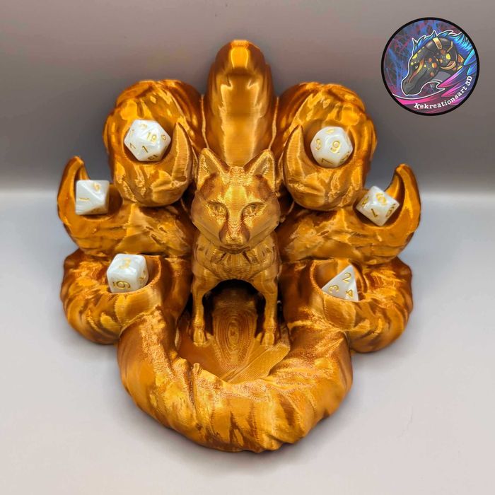 Kitsune Dice Tower 3D - Torre de Dados para RPG e Gaming