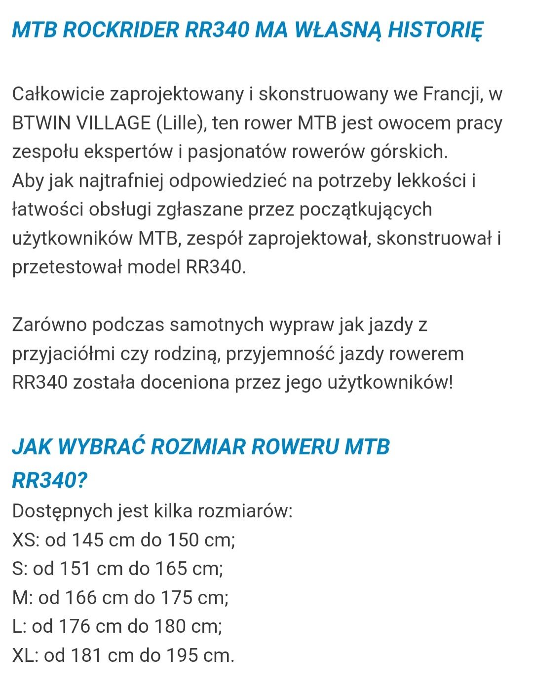 po serwisie 2024 Btwin rozmar L Decathlon Rockrider 340