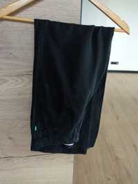 Czarne lniane spodnie Jackpot z prostymi luźnym nogawkami xs