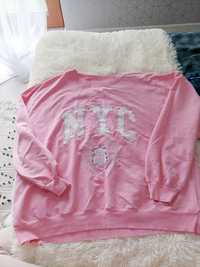 Bluza damska różowa oversize