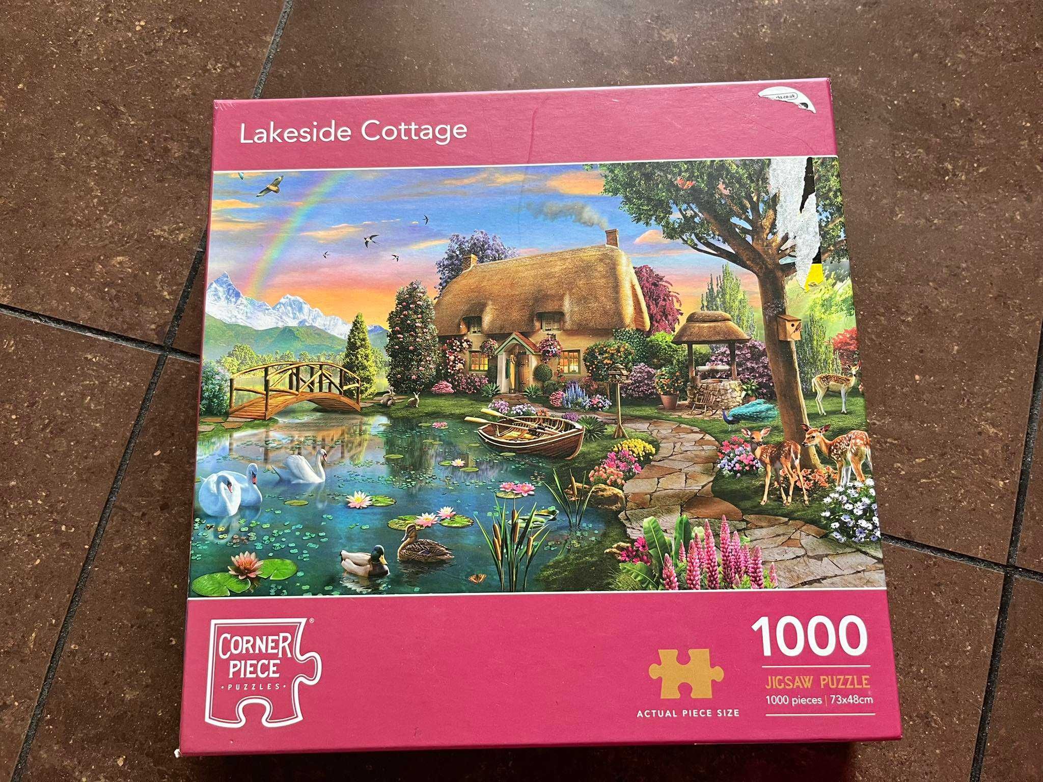 Puzzle Corner Piece Lakeside Cottage wieś jezioro 1000