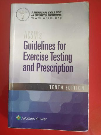 Livro . "Acsm's Guidelines For Exercise Testing And Prescription"