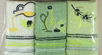 Zestaw ręczników Oliwka 3 szt (30x70 sm) 100% bawełna, frotte