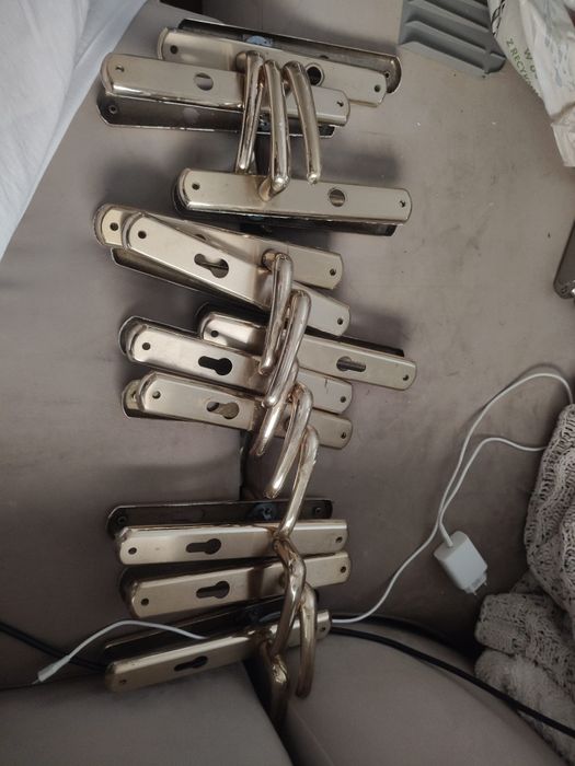 Mosiężne klamki z szyldem cena za 1 szt 50 pln