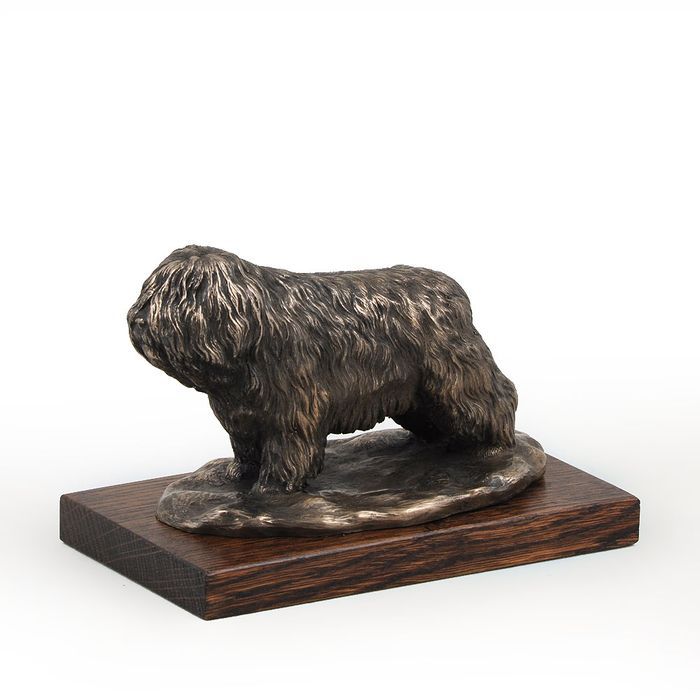 Polski owczarek nizinny figurka na drewnie Art-Dog