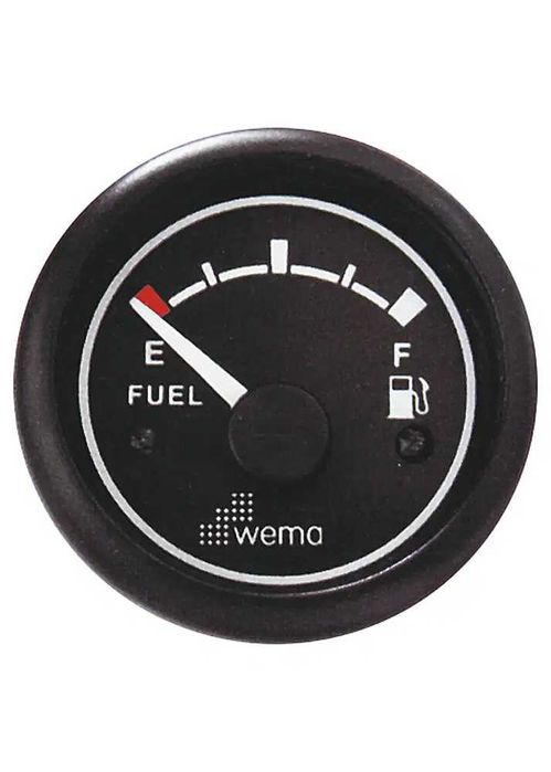 Wskaźnik Poziomu Paliwa Wema 52 mm 0-190 Ohms Czarny 65836Z