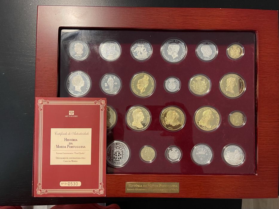 Coleção “Historia da moeda portuguesa” 24 moedas em prata