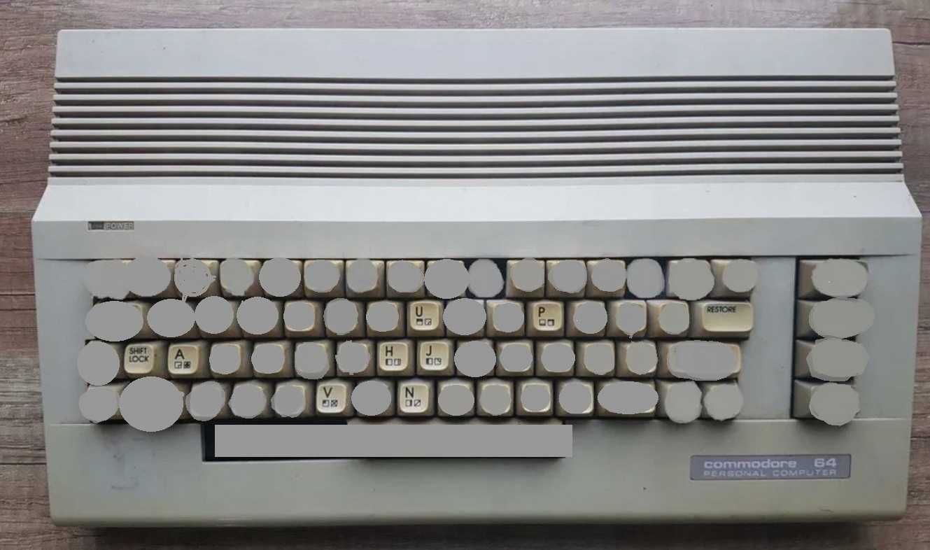 Przycisk klawisz + sprężynka Commodore 64 retro