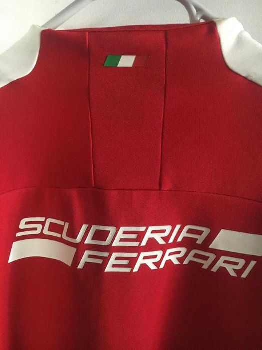 Puma Scuderia Ferrari Manga Comprida Zip Up Vermelho e Branco Tamanh/L