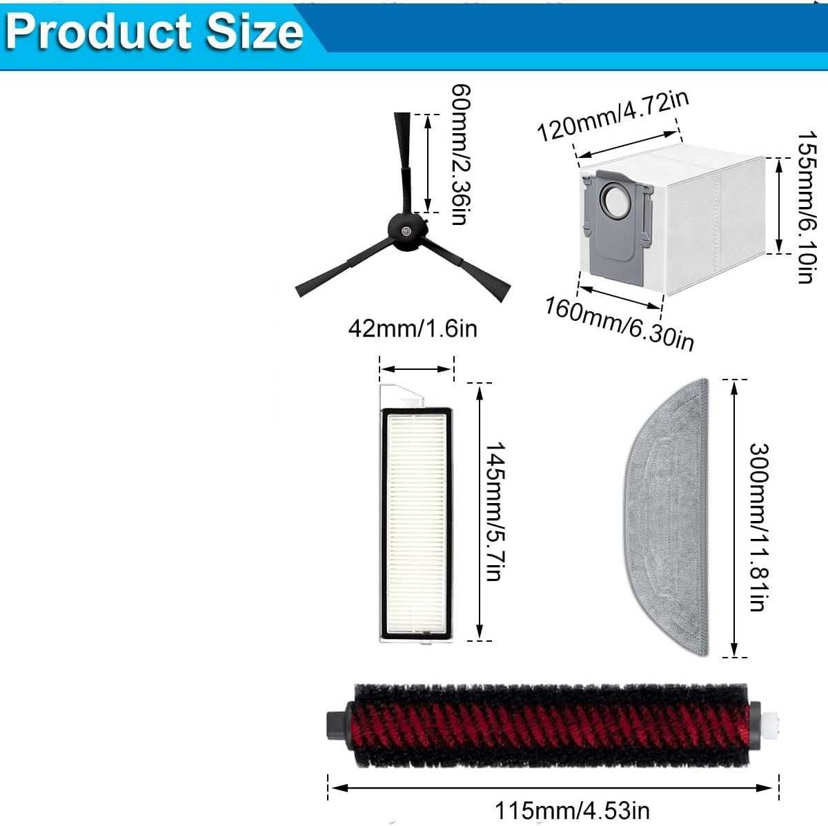 Kit de 15 peças para Roborock S7 / T7S ou para IRobot
