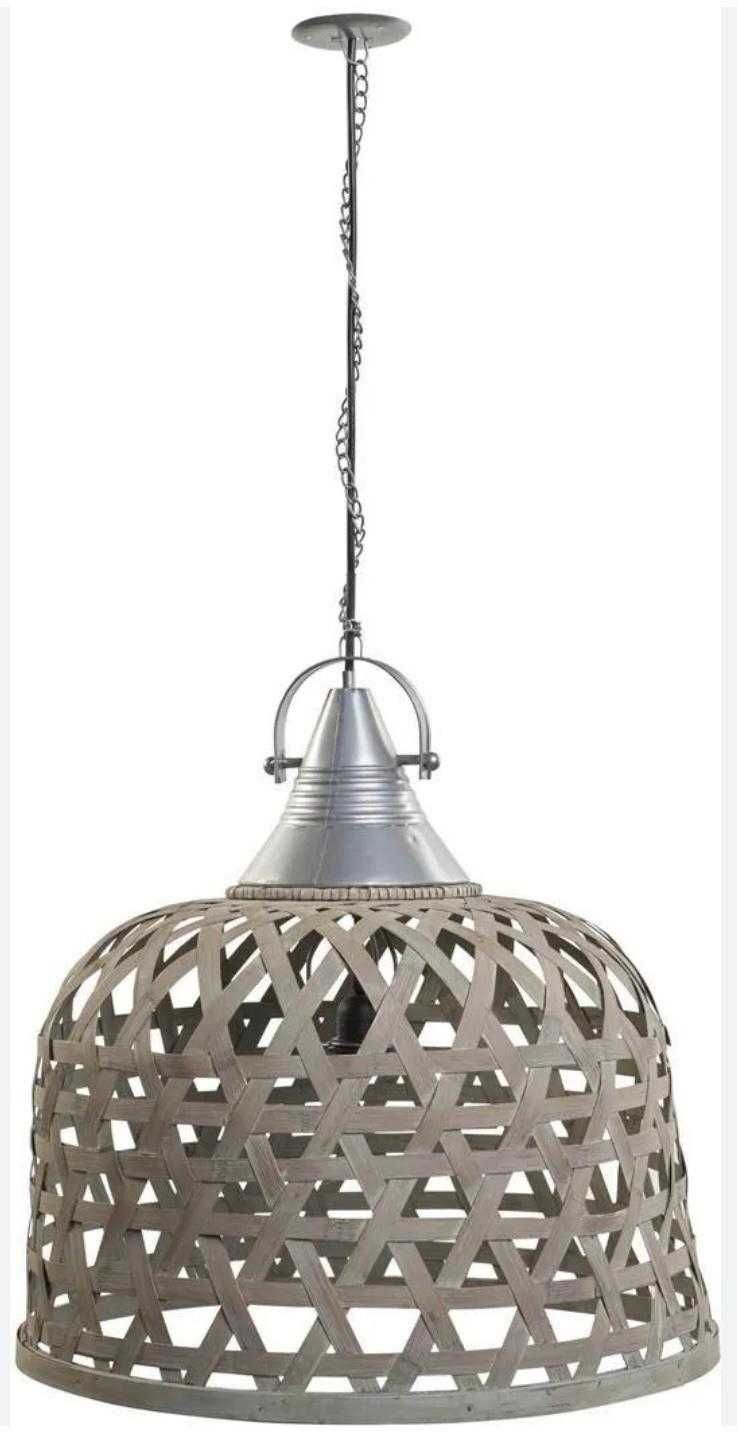 Nowa lampa wisząca z plecionki ratanowej
