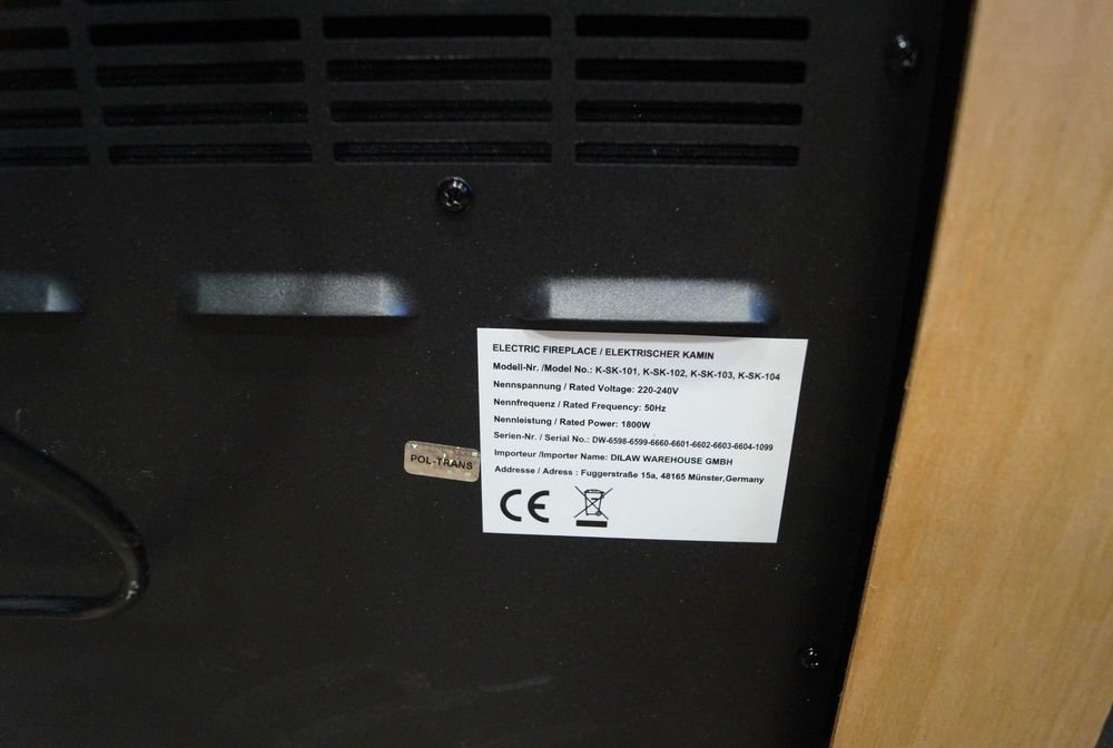 Ekologiczny Ścienny Kominek Elektryczny 3D Efekt Płomienia Led + pilot