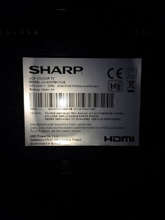 Sharp LCD colour TV