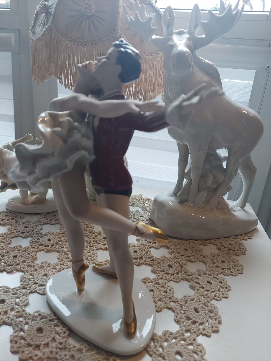 Wallendorf figurka,  porcelana  ,balet  jezioro łabędzie