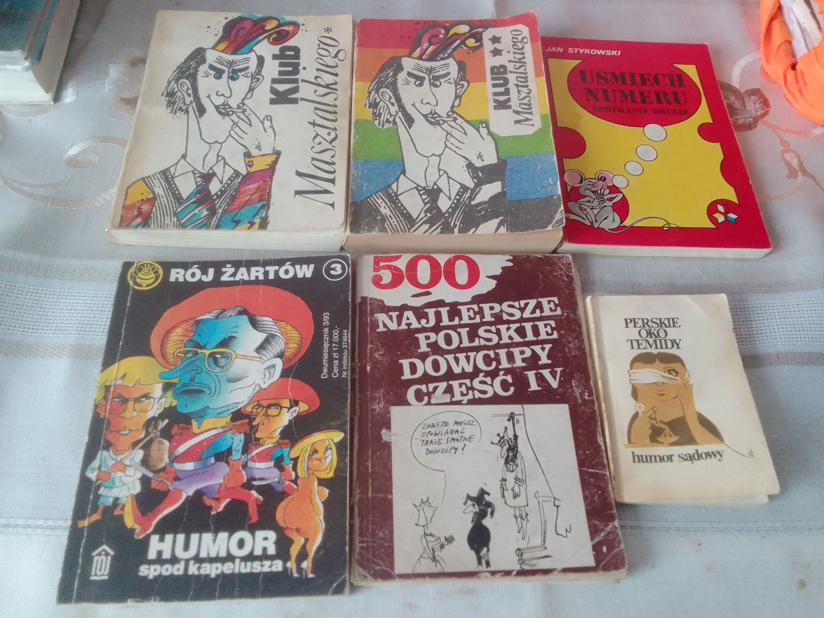 Vintage Dowcipy 6 książek Masztalski, Uśmiech numeru itp.