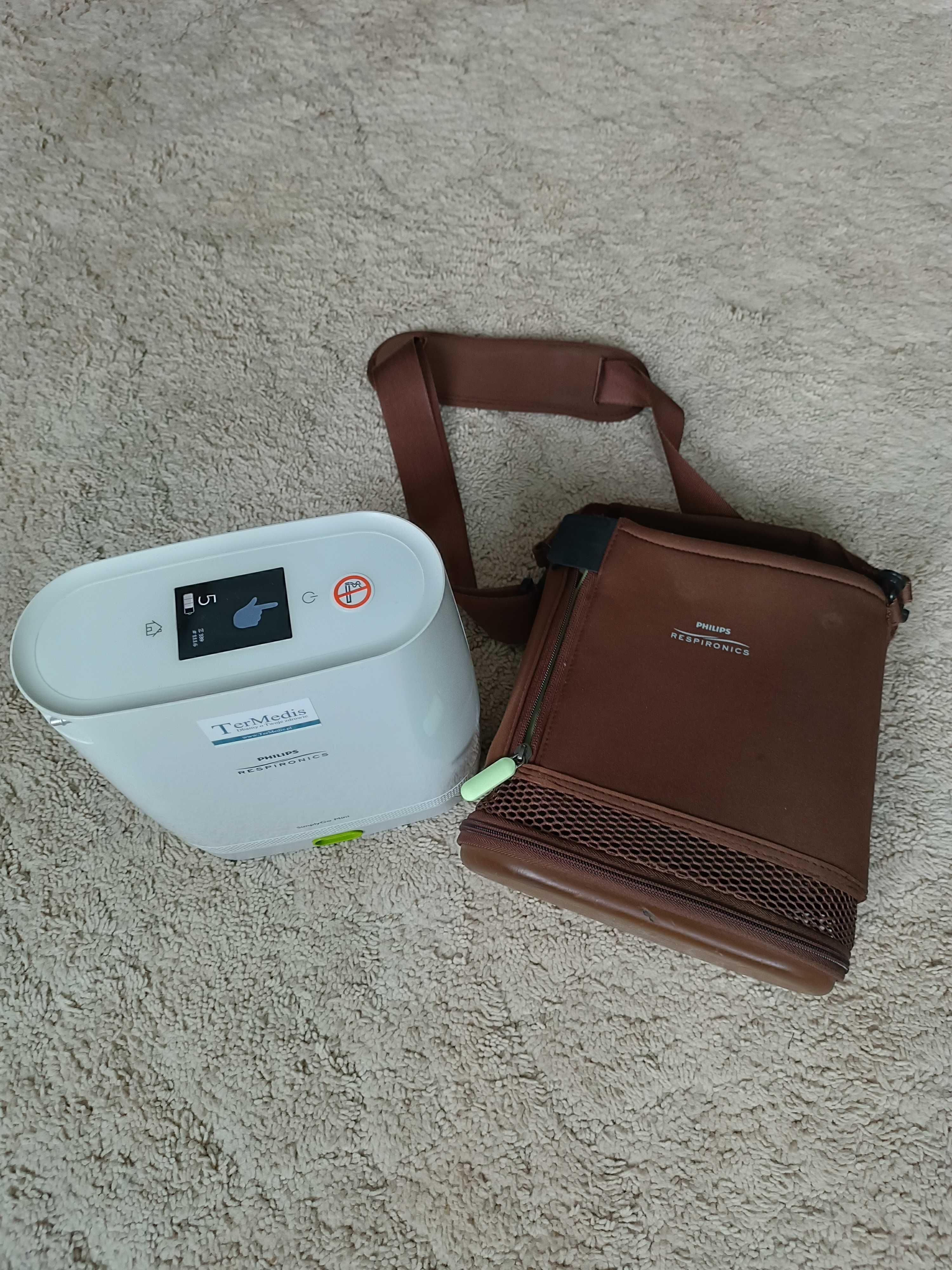 Przenośny koncentrator tlenu Philips SimplyGo Mini waga 2,3 kg