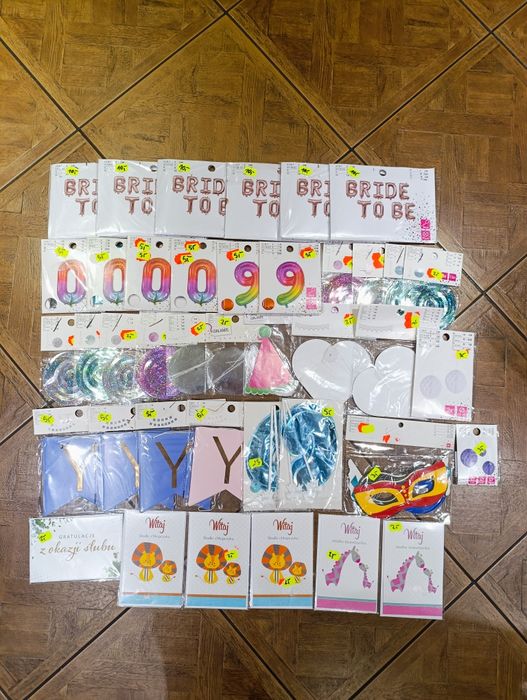 Duży zestaw urodzinowych ozdób