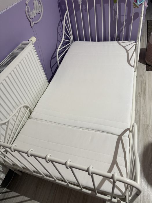 Łóżko Ikea Minnen + materac Nattsmyg komplet