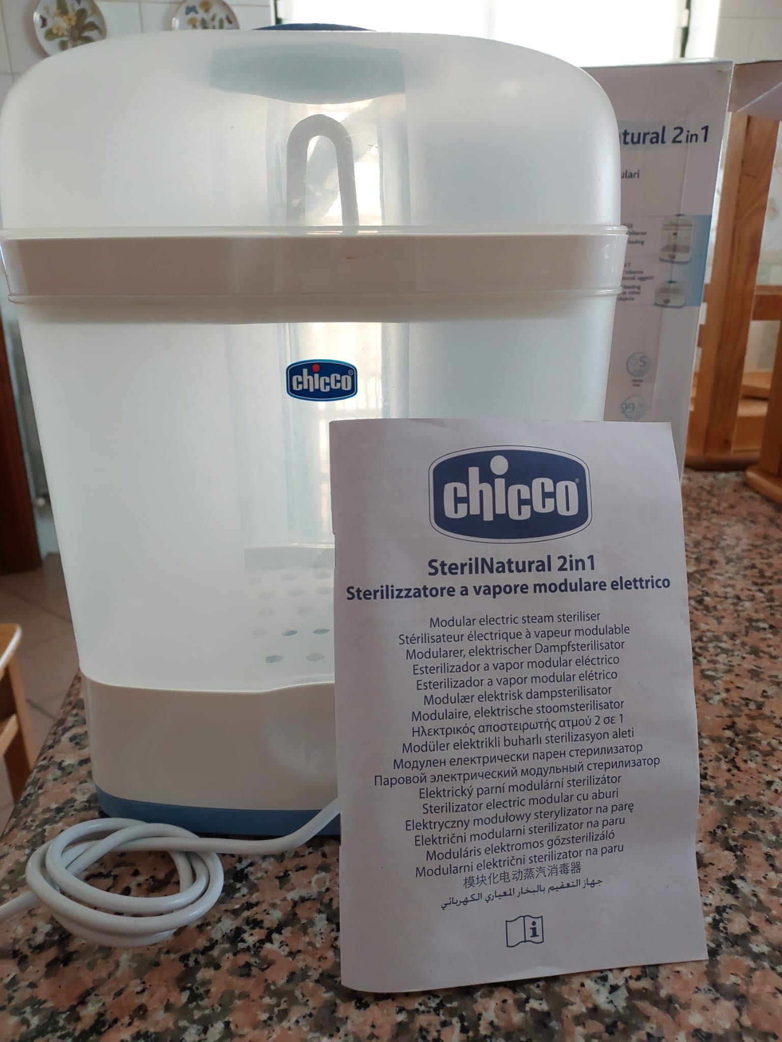 Esterilizador Elétrico Chicco SterilNatural 2 em 1 - Excelente Estado!