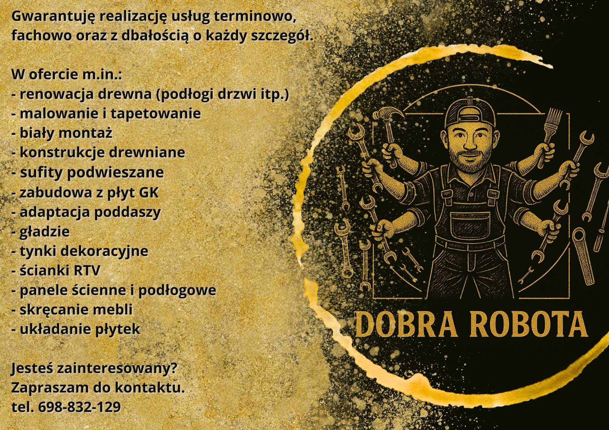 Usługi remontowe, wykończeniowe, naprawcze (remont, naprawa)