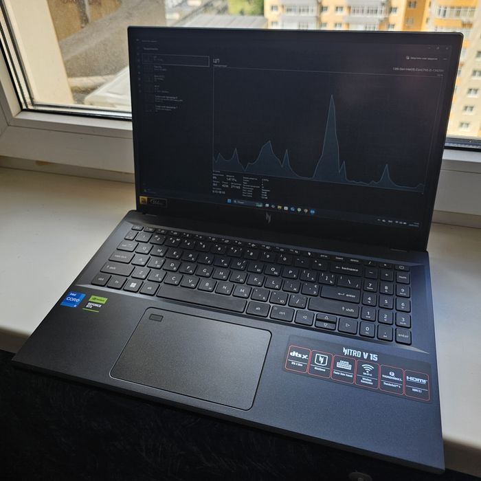 Гарантія 8 міс_Ноутбук acer nitro v15/i5 13420H/16gb ddr5/Rtx 4050