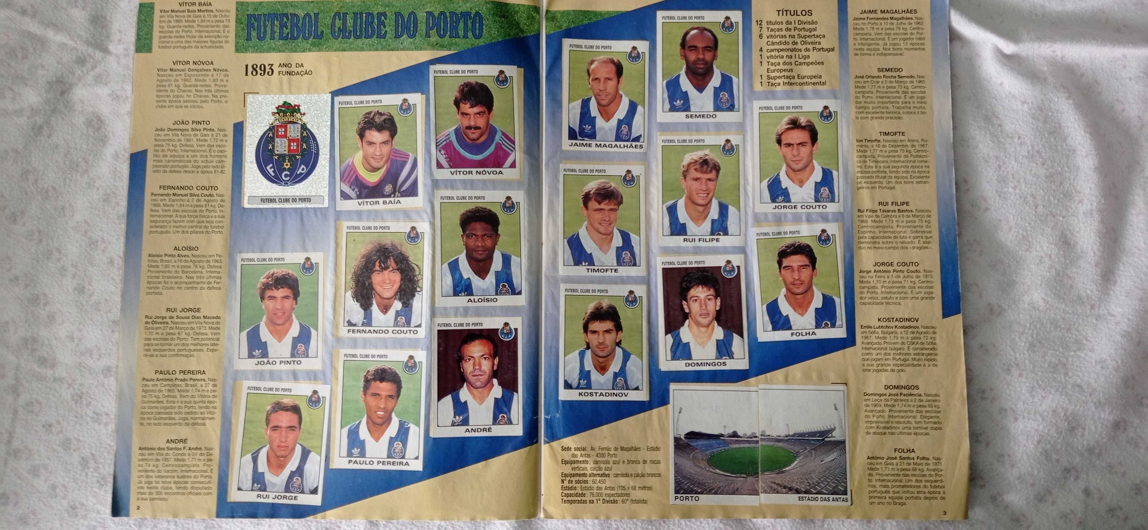 Caderneta Futebol Época 93/94 - COMPLETA