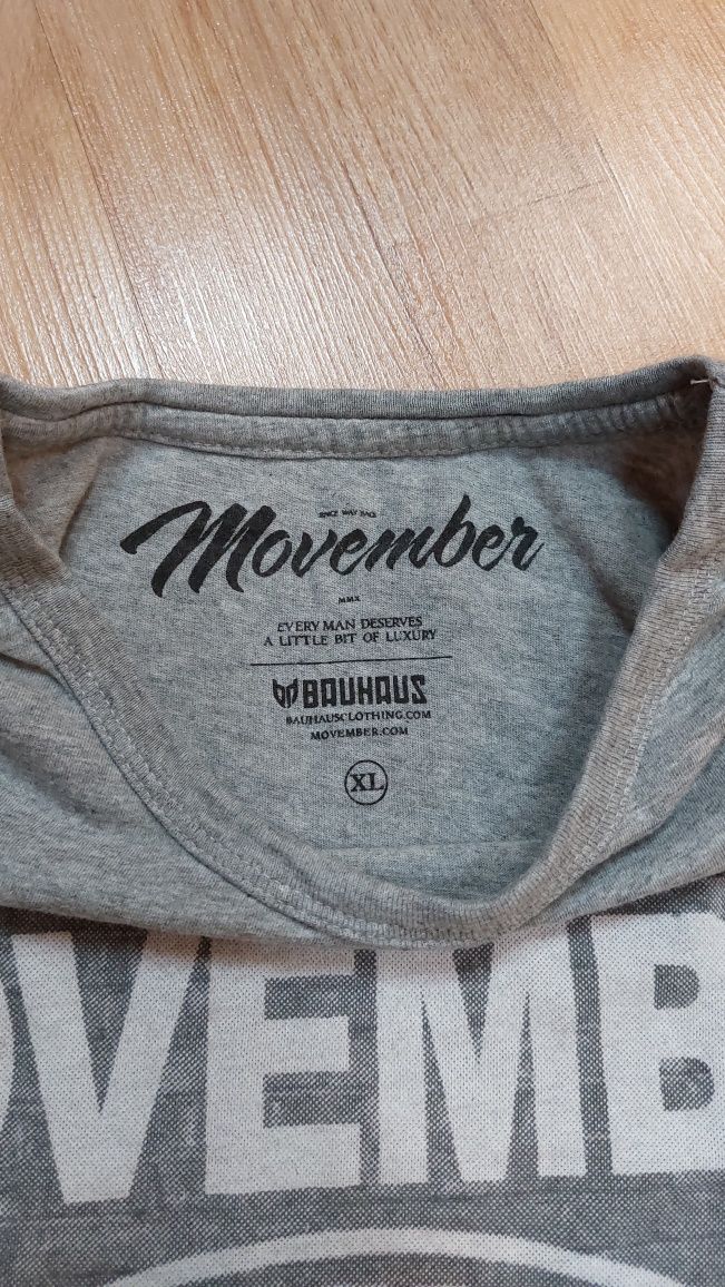 Нова чоловіча футболка сіра Movember Bauhaus xl розмір