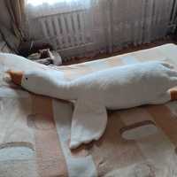 Іграшка подушка м'яка  Гусак Плюшева Велика Антистрес Біла 180 см