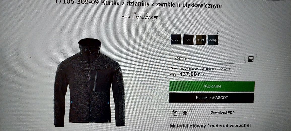 Mascot kurtka męska rozmiar XL