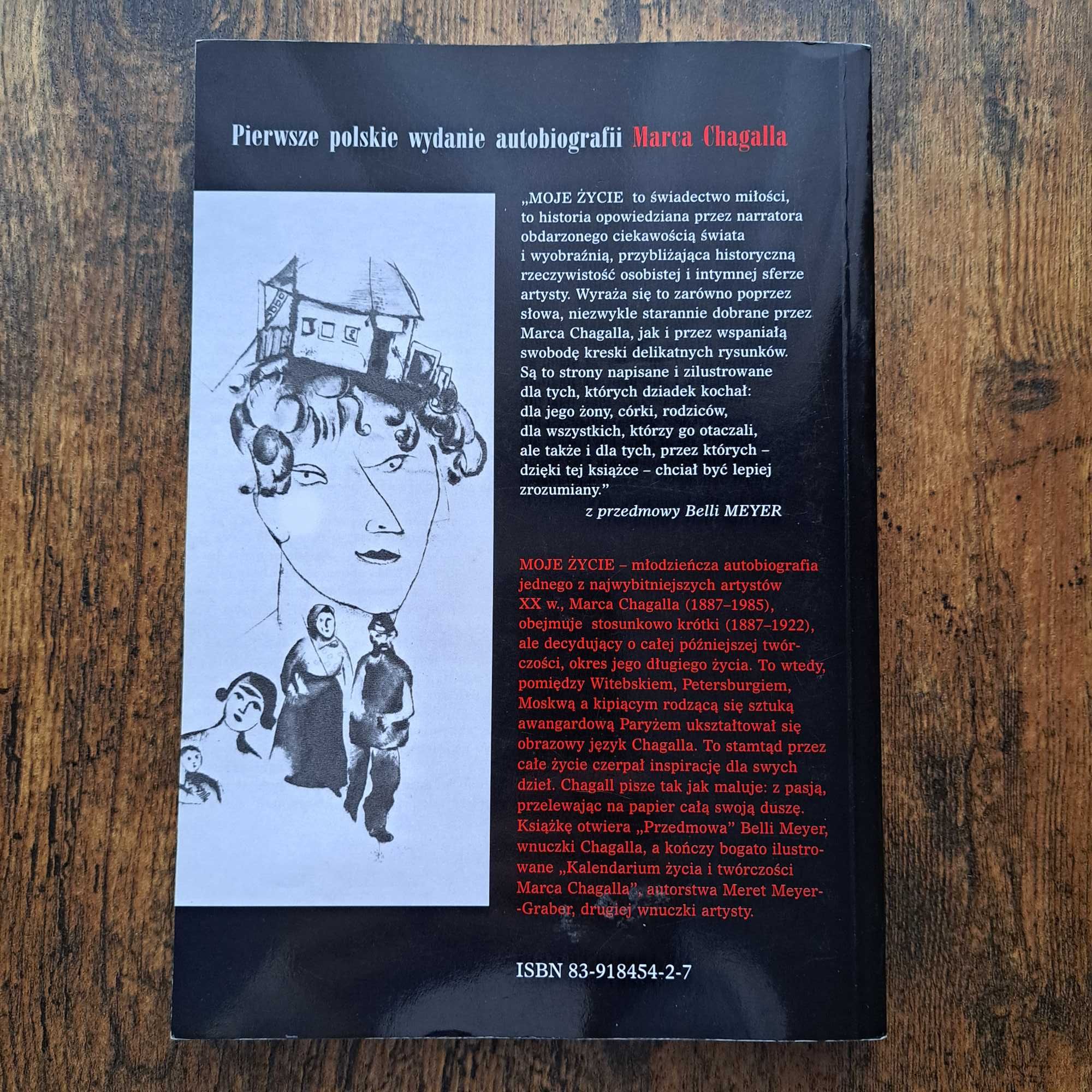 Autobiografia MOJE ŻYCIE Marc Chagall