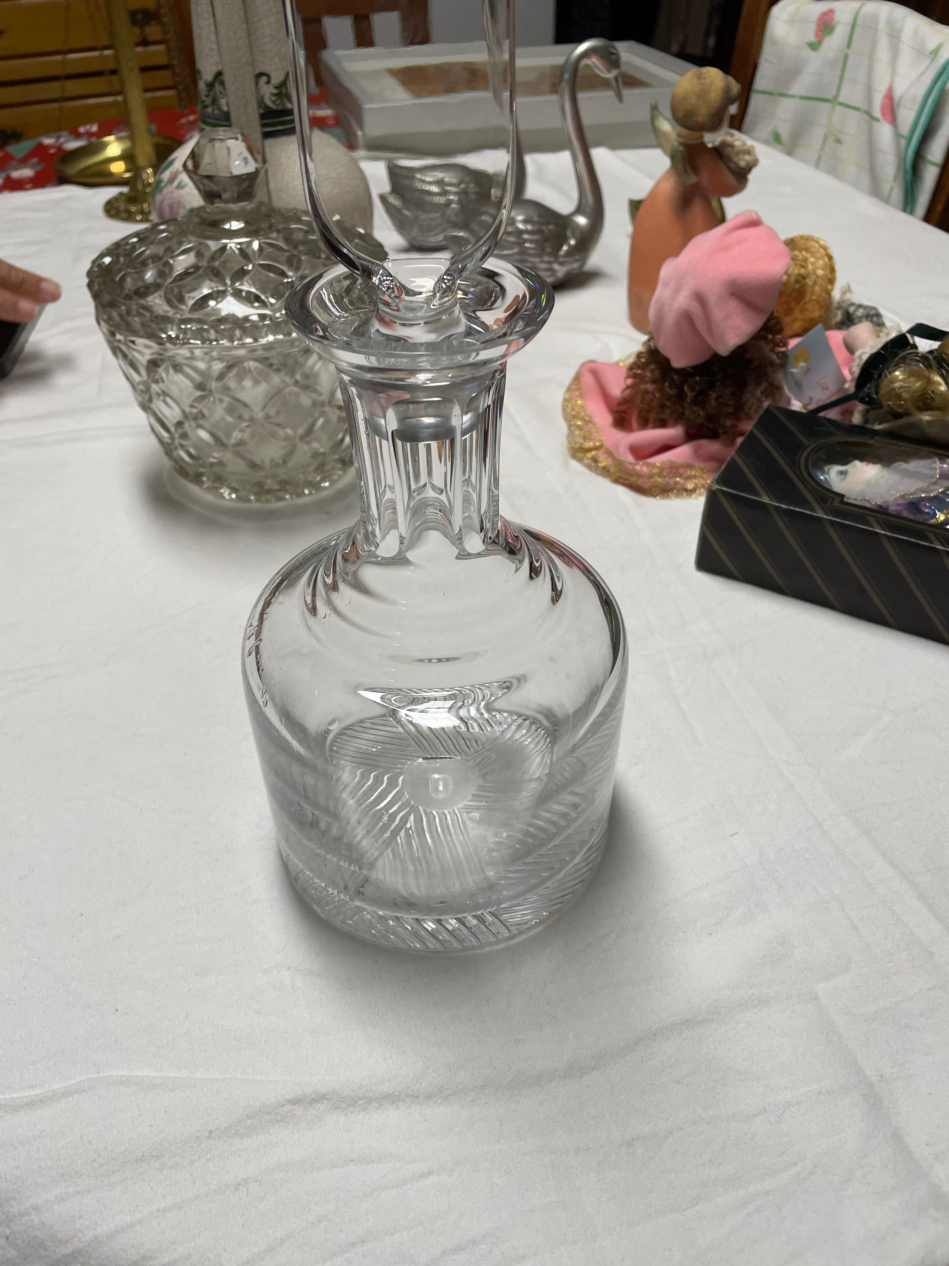Garrafa de vidro cristal