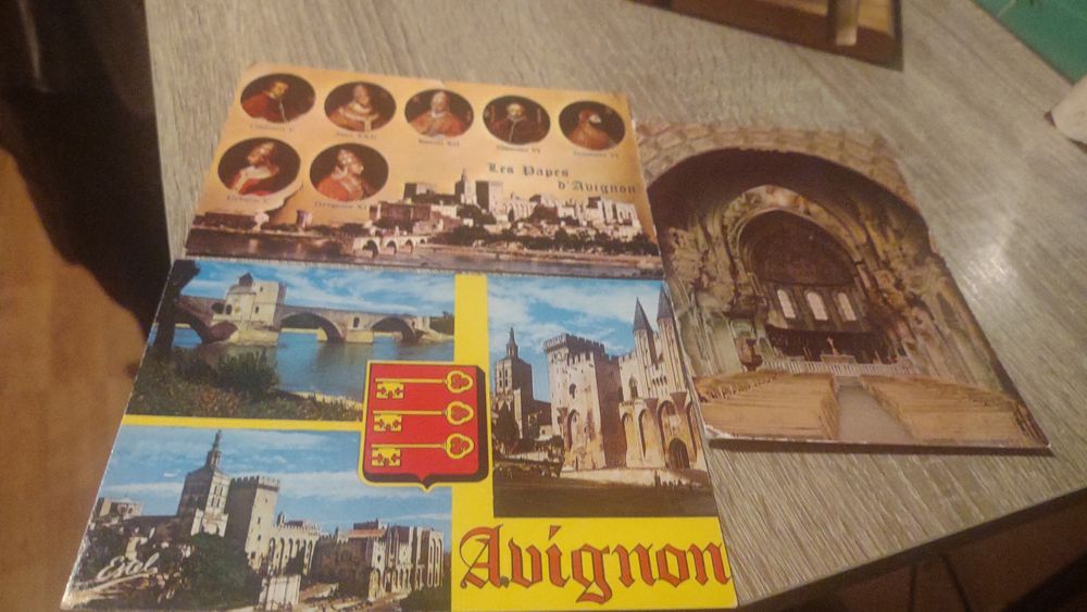 3 pocztówki Papieże Awinionu Awinion