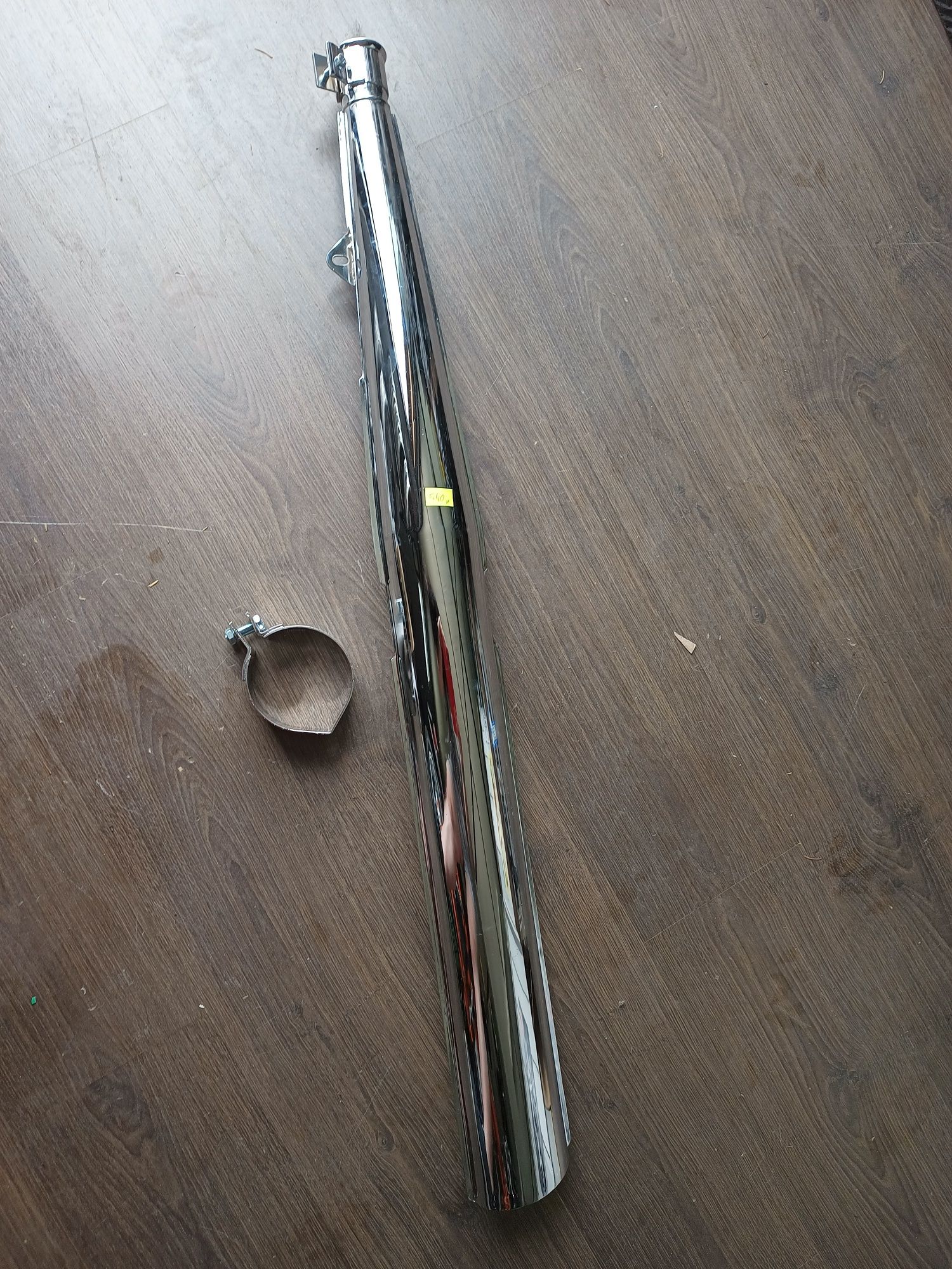 Nowy wydech tłumik WSK 175 chrom + obejma