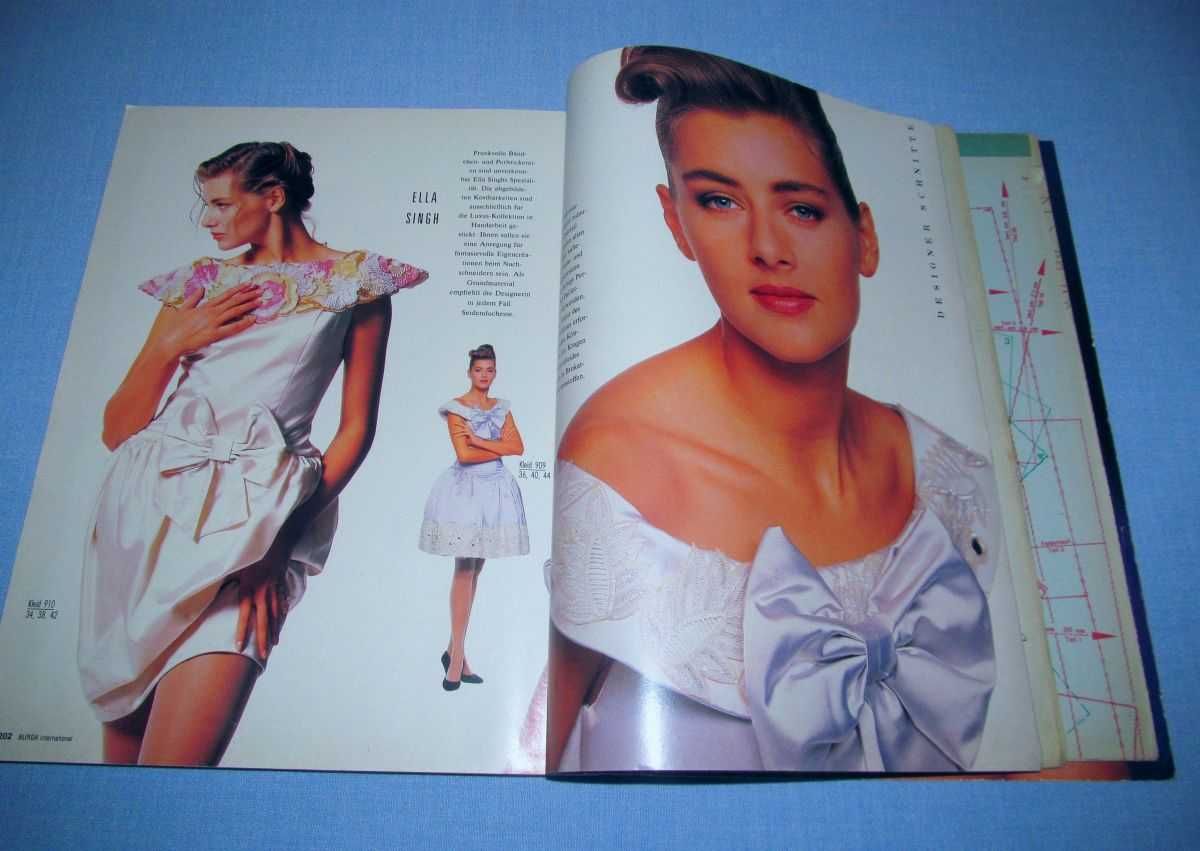 Burda International Wiosna 1989 moda szycie wykroje