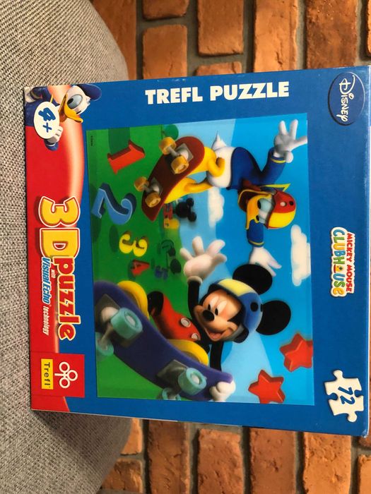 Mickey Mouse, Puzzle 3D 4+, TREFL 35542, 72 elementy, 25 x 20 cm