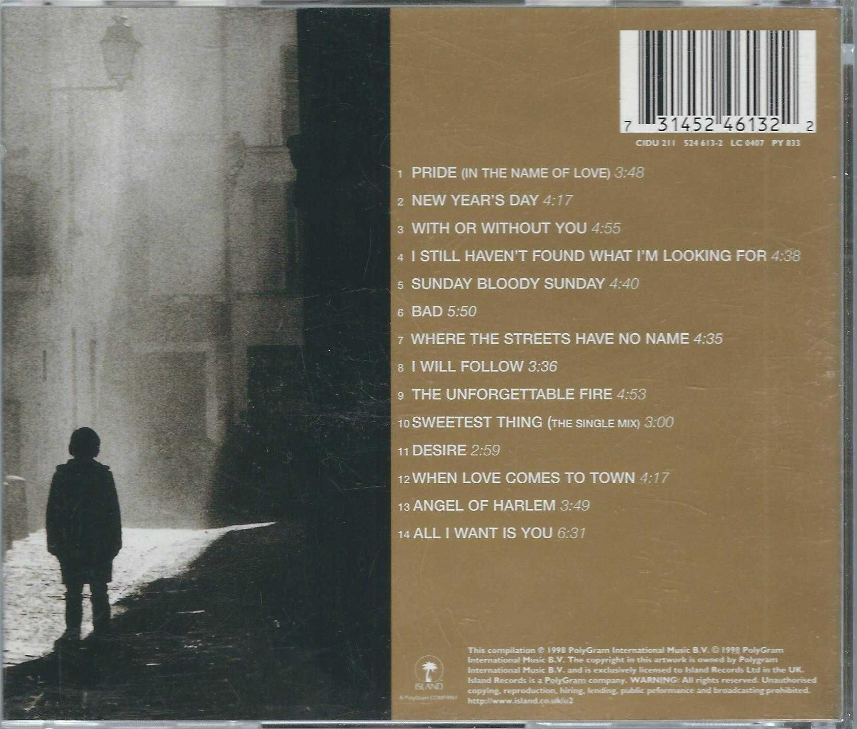 CD U2 - The Best Of 80-90 (1998) (Island Records)