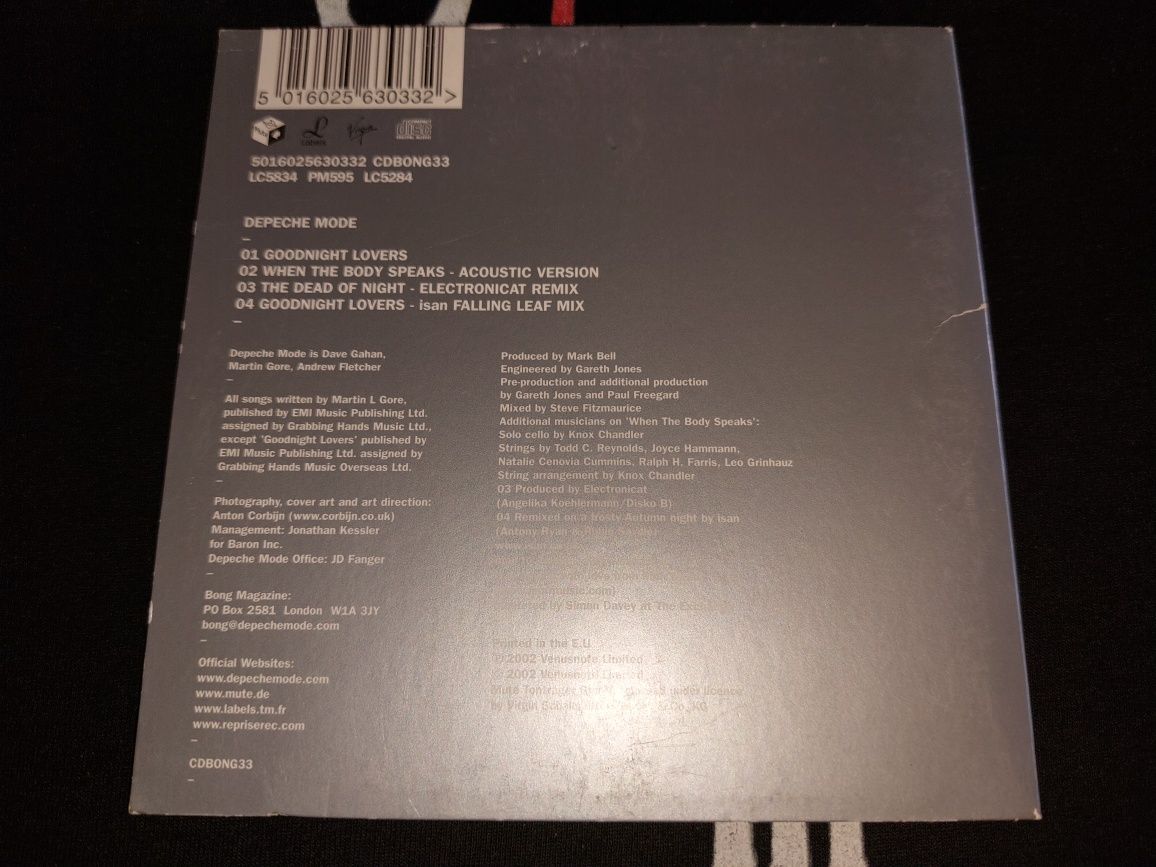 Depeche Mode Goodnight Lovers ( 4 tracks ) CD 2002