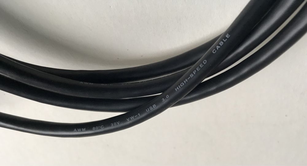 Кабель для принтера AWM  VW-1 80°C 30V USB 3.0 High Speed