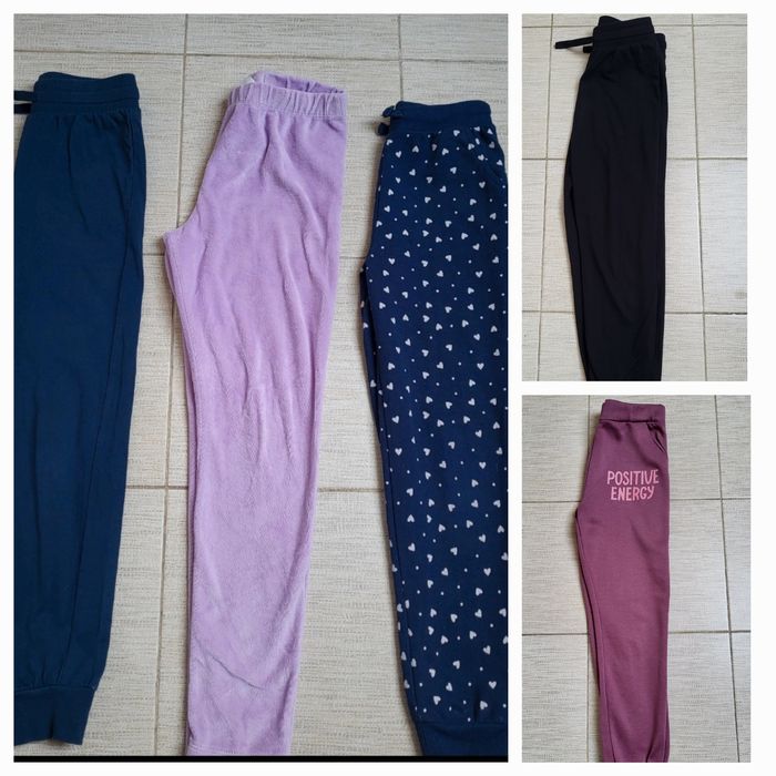 5 pak spodni dziewczęcych dresy + grube legginsy H&M, Sinsay i LcWaiki