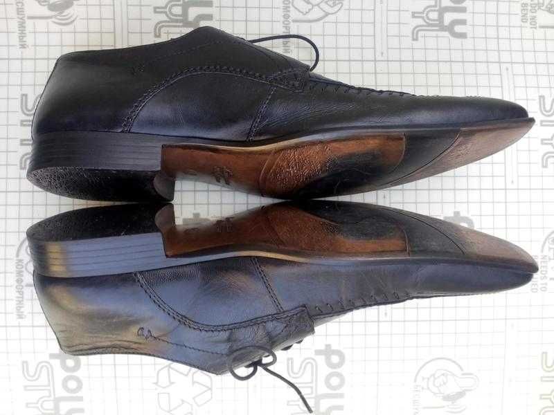 Borelli италия туфли кожаные мужские классика 43р/30 см цвет черный