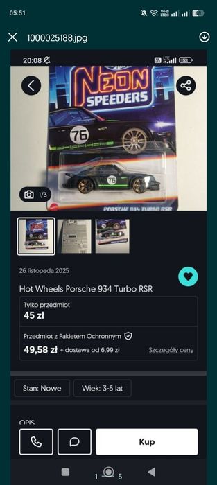 Zestaw Hot Wheels - 4 szt.