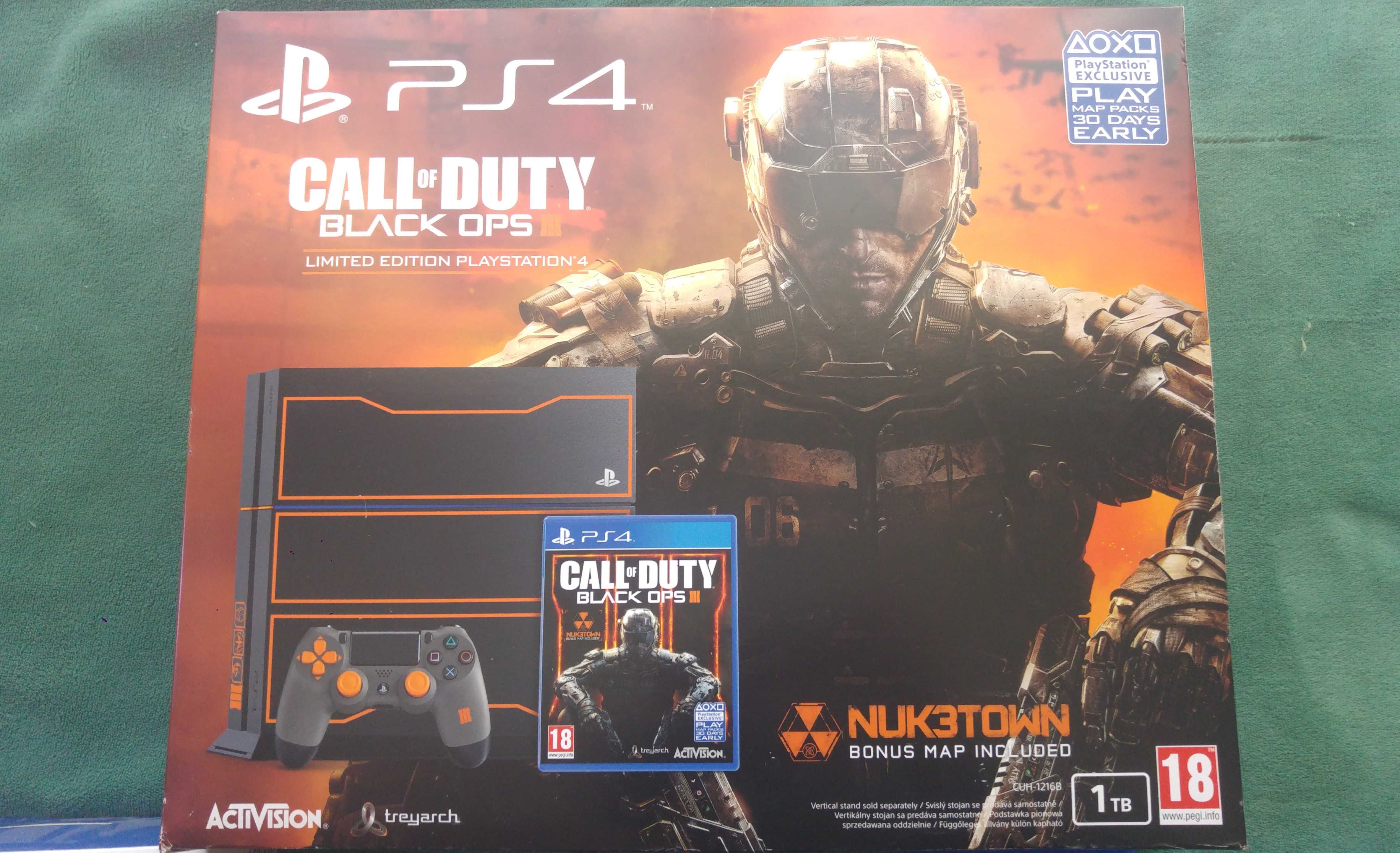 PS4 1TB Edição Limitada Black Ops 3 - 3 Jogos - Comando Extra